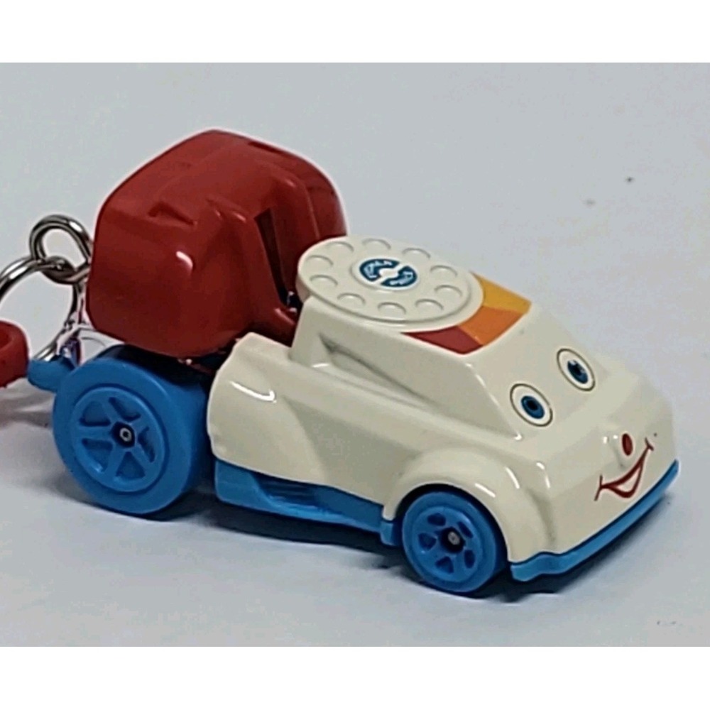 Hot Wheels Quick Chat White Diecast 1:64 Custom Keychain